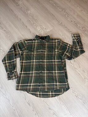 Orvis Green Plaid Button-Down Shirt